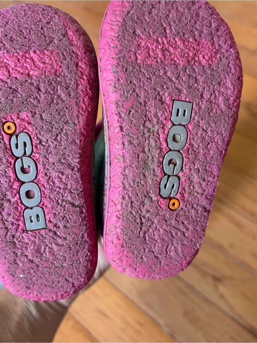 Bogs baby size 5 Floral Aqua & Purple Winter Boots